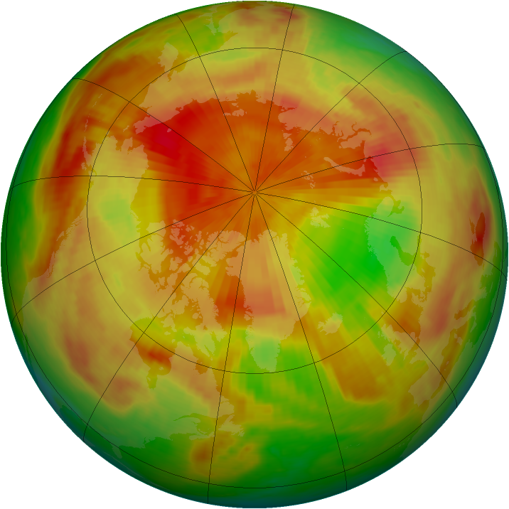 Arctic ozone map for 30 April 1984